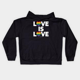 LOVE IS LOVE - human activist - LGBT / LGBTQI (127) Kids Hoodie